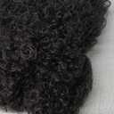 27 Inch Drawstring Ponytail Extension for Black Women Deep Curly Ponytail Extension Synthetic Mixed with Human Hair Hairpieces Afro Kinky Curly Pony Tail for Daily Use (Black)