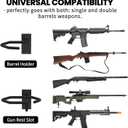 UNITEDPOWER Gun Rack Wall Mount, Metal Shotgun Rack Indoor, Adjustable Rifle Storage Holder with Soft Padding, Gun Display Stand for Closet, Version Parallel to The Wall