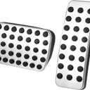 X AUTOHAUX 2pcs Gas and Brake Pedals Pads Cover Anti-Slip for Mercedes-Benz GLE GLS ML GL 350 2013-2019 Stainless Steel Car Pedals Accessories No Drill
