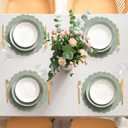 MCEAST 300 Pack Round Sage Green Paper Doilies 13.5 Inches Lace Paper Place Mats Rustic Scallop Doily Disposable Table Pads for Food Cakes Crafts Party Weddings Tableware Decor