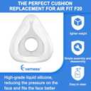2 Packs Replacement Cushion (L) for F20, Reliable Seal & Softer Fit, Compatible with Original Frame, Great-Value & Durable Replacement Supplies by Everness (L)
