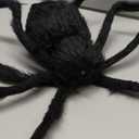 [Up and Down Automatically & Sound Activated ] 24'' Halloween Giant Spider with Red LED Eyes Scary Sound Halloween Animatronics Decorations for Indoor Outdoor Yard Haunted House Party Porch