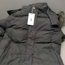 GGleaf Women's Winter Thicken Coats Warm Snow Jacket with Removable Fur Hood Fashions Long Puffer Jacket Dark Grey Large