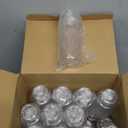 Honeydak Set of 24 Plastic Mini Bud Vases, Vintage Clear Decorative Vases Bulk for Table Centerpieces, Wedding Reception, Baby Shower, Home Decor, Housewarming Gift(Striped)