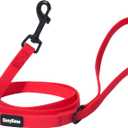 Dog Leash with Electroplated Black Hardware, Lightweight Dog Leash Easy to Clean, 4FT Red Waterproof Dog Leash Coated with Durable and Odor Free Material for Small and Medium Dogs