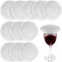 Boao 12 Pieces Stainless Steel Drink Covers Wine Glass Keeps Debris out Cup Drink Wine Glass Lid Mesh Ventilated Discs for Beverage Cover Outdoors Ventilation Reducing Splashing