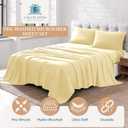 Casa Platino Twin Size Bed Set Pre-Washed, Ultra Soft & Breathable Sheets Twin, 3 Piece Set, Brushed Microfiber Bedding, Deep Pocket, Fits up to 15 inch Mattress Twin, Vanilla