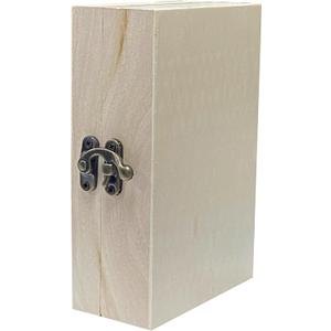 6 Pack 6 X 4 X 2 Inch Unfinished Wooden Box For Crafts Small Keepsake Box Treasure Chest Wood Jewelry Box