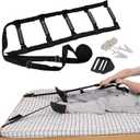 Bed Ladder Assist 160 Inch, Munzong Black Pull Up& Sit Up Assist Device, Assistive Bedside Straps w/ 5 Handle, Portable Rope Beds Ladder Helper for Elderly Senior Injury Handicap Patient Pregnant(4 m)