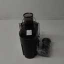 Qcen Juicer Machine, 800W Centrifugal Juicer Extractor with Wide Mouth 3 Feed Chute for Fruit Vegetable, Easy to Clean, Stainless Steel, BPA-free (Black)