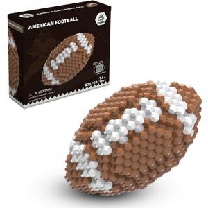 Football Block Set, Adults challenging STEM Block Decoration, Miniature 3D Educational Toys for 14 Years and Above, (223 Pieces)