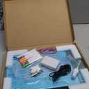 LED Note Board with Color 13.75" x 10" Acrylic Drawing Board with 7 Colors & 4 Light Modes, Includes Battery Box, Power Cable, Markers, Spray Bottle, Cleaning Cloth, Stand & Hanging Chain