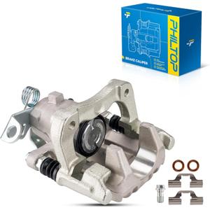 PHILTOP 19B2575 Rear Left Disc Brake Caliper Assembly Fit for Volkswagen Audi for 2001-2004 Jetta, 2000-2006 TT Quattro 2005 Jetta, 2000 Jetta 1.8L, Rear left Driver Side
