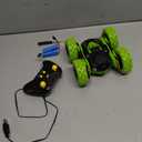 Threeking Remote Control Car 4WD 360 Flip Stunt Double Sided Driving Durable RC Cars with Breathing Soft Lights, Green, Unique Toys Gifts for Boys Girls Ages 6-12