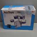 M SANMERSEN Upgraded Kids Jazz Drum Set Toddler Toy Drum Set with Stool, Plastic Rock Jazz Drum Kit Musical Toys Gift for Boys Girls 1-3 3-5