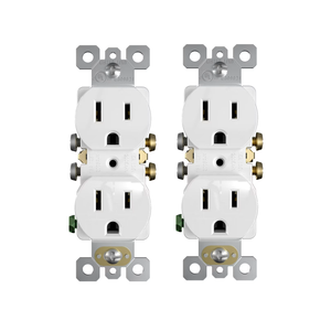 HYPRR TOUGH 15 Amp 125 Volt Tamper Resistant Duplex Receptacle 2 PCS White