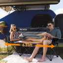 Huskfirm 3 Person Camping Chairs Folding Double Camping Chair Portable Oversized Loveseat Padded Camp Chair Heavy Duty Camping Couch for Adults Outdoor Lawn with Two Cup Holders and Carry Bag, 78 Inches X 18 Inches X 36.6 Inches