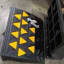 VEVOR Rubber Curb Ramp, 6" Rise Height 2 Pack, Heavy-Duty 33069 lbs/15 T Capacity Threshold Ramps, 19" L x 15" W Driveway Ramps with Stable Grid Structure for Cars, Wheelchairs, Bikes, Motorcycles