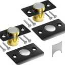 Silent Ball Catch, Adjustable Strong Magnet Door Catch Using Noise Free, Replacing Door Ball Catch, with Identical Installation Dimension(2 Pack, Black)