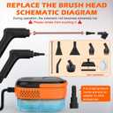 Steam Cleaner for Home & Car-Portable Handheld Steamer for Cleaning with 3-Level Handle, 15s Heat-Up, Large Tank, 16 Accessories - Clean Grease, Grout, Tile, Floor, Couch, Dirt, Furniture