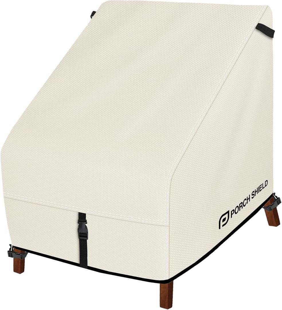 Porch Shield Patio Chair Covers -Waterproof Outdoor Lounge Deep Seat Lawn Chair Cover - 30W x 33D x 34H inch, Beige