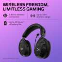 HyperX Cloud Stinger 2 - Wireless Gaming Headset Compatible with PC. Noise-cancelling Swivel-to-mute Microphone, Comfortable Memory Foam, UP to 20 hours of battery life,Black
