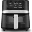 Cuisinart Air Fryer, 2.6-Quart Compact Basket Fryer with 3 Cooking Functions to Air Fry, Roast, and Bake, 3 Airfryer Presets, Dishwasher-Safe Parts, AIR-80, Stainless Steel & Black, 2.6 Qt. Window