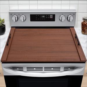 Gas Stove Top Covers/Noodle Board Stove Cover for Electric & Gas Stoves, Stovetop Cover with Handles (Walnut), 30 inches x 22.05 inches
