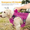 Heavy-Duty Tactical Dog Harness for Large Dogs, No Pull Adjustable Reflective Pet Vest with Molle System, K9 Military-Grade Control for Service Training, Outdoor & 10+ Breeds, Pink, Medium