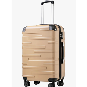 Coolife Luggage Suitcase Carry-on Hardside Travel Luggage TSA Lock Spinner Telescopic Handle