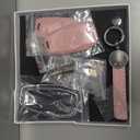 for Chevy Key Fob Cover with Keychain, Pink Genuine Leather Crystal Key Case Protection Shell Compatible with Chevrolet