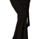 SHENHE Women's Low Waist Gold Buckle Side Strap Bodycon Flared Slim Long Maxi Fishtail Skirt (L)