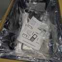 RIZZARI Stainless Steel Cat Litter Box, Odorless Enclosed Litter Box with Top Holes, Large Litter Pan for Small to Large Sized Cats (Deep Black, 23.8" L*15.9" W*18" H)