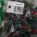 GXXMEI 30PCS Christmas Floral Picks, Pine Cone Holly Berry Stems for Crafts, Artificial Christmas Picks and Sprays, Red Berry Branches Greenery for Christmas Home Decor, Garland, Wreath