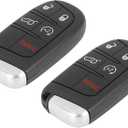X AUTOHAUX 2pcs Replacement Car Keyless Entry Remote Key Fob Shell Case for Jeep Grand Cherokee 2014-2020 Compass 2017 Renegade 2016-2018 M3N-40821302