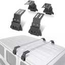 Roof Rack Mounting Brackets for Wrangler JL/JK (2007-2024), Gladiator JT, Cherokee XJ (1984-2001) - Heavy-Duty Steel, Easy Install, Secure Attachment for Cargo Management