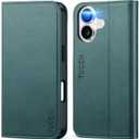 TUCCH Wallet Case for iPhone 17 (6.3-Inch) 2025, 3 Credit Card Slot | RFID Blocking | Stand | PU Leather | Shockproof TPU Interior Shell | Protective Flip Folio Cover | Teal Blue