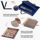 Lavievert 1000 Piece Jigsaw Puzzle Board with Padded Cover, Portable Case with 4 Sorting Trays & Detachable Board, Puzzle Caddy Storage Saver with Non-Slip Surface for Adults, Up to 1000 pcs