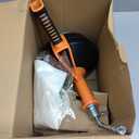 Drain Auger, Clog Remover with Drill Adapter, 25 Feet Flexible Plumbing Snake Use Manually or Powered for Kitchen, Bathroom and Shower Sink, Comes with Gloves (orange)