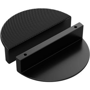homdiy 10 Pack 3 Inch Black Cabinet Handles Semicircle Drawer Pulls Knurled Moon Matte Black Kitchen Hardware for Cupboard Dresser Cabinets Pull