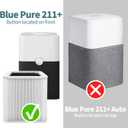 2 Pack 211+ Replacement Filter Compatible with Blue Pure 211+ Air Cleaner Purifier, 2 Stage Filtration System of Activated Carbon Filter and H13 True HEPA Filter