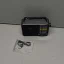 Portable AM/FM Transistor Radio with Loud Speaker, Battery or USB Powered - Compact Emergency Radio for Indoor, Outdoor, Travel & Storms (Model BJL-671) (Gray)