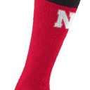 For Bare Feet Women's NCAA Cozy Feather Compression Varsity Stripe Team Color (Large)