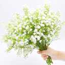 Babys Breath Artificial Flowers, 10 Pcs Fake White Babys Breath Flowers Artificial Bulk, Real Touch Faux Flowers Gypsophila Bouquet for Wedding Floral Arrangement Party Home Decoration