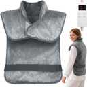 Heating Pad for Neck and Shoulders and Back Pain Relief, 24"x33" Large Heating Pads Christmas Birthday Gifts for Women Men Mom Elderly, Heating Pad for Back Full Body Fast Heat & Washable (Gray)