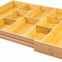 Varella Living Bamboo Drawer Organizer – Adjustable Silverware and Utensil Tray for Kitchen