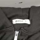 Womens Heavyweight Drop Shoulder Oversized Zip Up Hoodie Cotton Full Zip Sweatshirt, Large