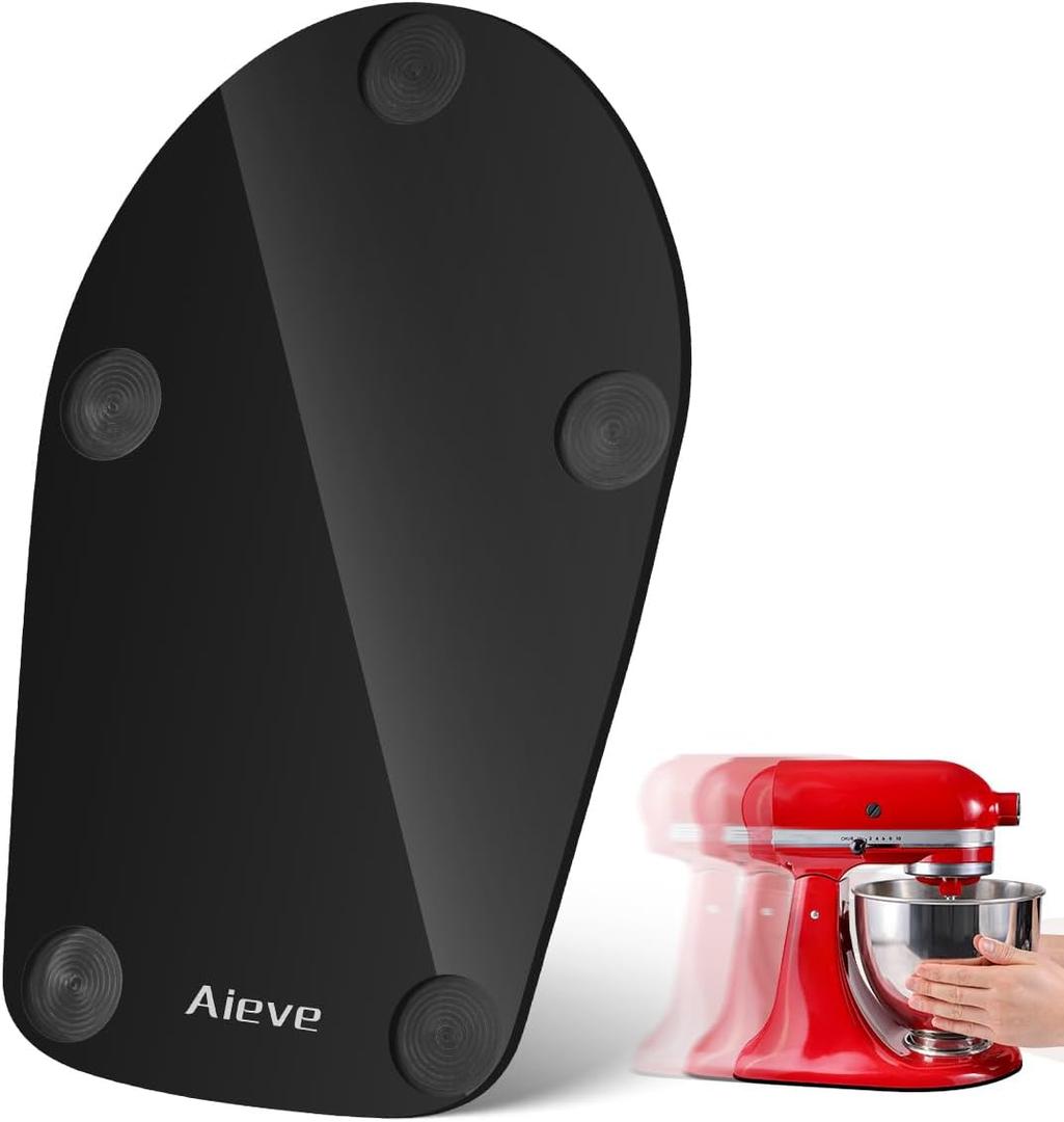 Aieve Upgrade Mixer Slider Mat for KitchenAid 4.5-5 QT Tilt-Head Stand Mixer, Acrylic Mixer Slider Tray Board with Felt Back for Kitchenaid Mixer Aceesories, Black