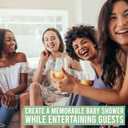 Hadley Designs Baby Shower Games for 25 Guests - Pink Floral Baby Predictions & Advice Cards for New Parents, Who Knows Mommy Best, Babyshower Game Girl, Gender Reveal Games, Made in USA