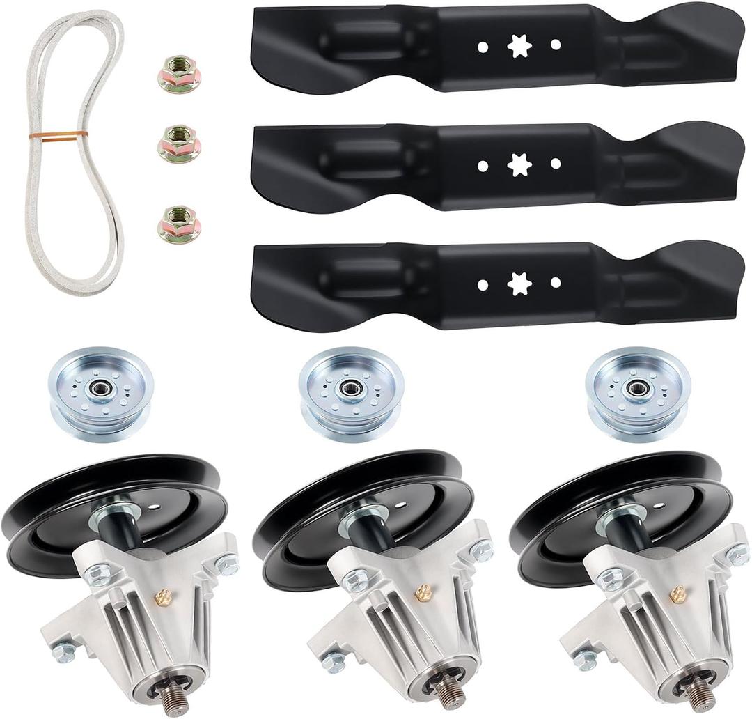 ATRACYPART Lawn Mower Deck Rebuild Kit for 60" Deck Compatible with Cub Cadet Ultima ZT2, ZTS2, ZT3 Blade, Spindle, Belt & Idler Kit Replaces 742-05620, 918-04822B, 618-04822A